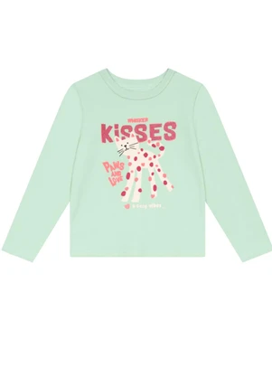 Brandili - Conjunto Infantil Menina de Gatinho Azul - BRANDILI