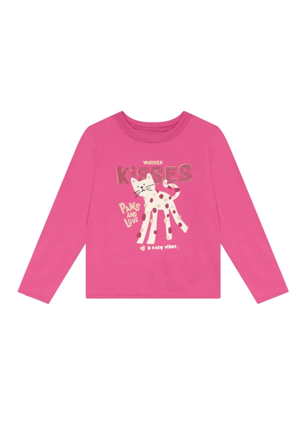 Brandili - Conjunto Infantil Menina de Gatinho Rosa 2