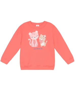 Brandili - Conjunto Infantil Menina de Gatinho Rosa - BRANDILI