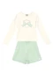 Brandili Mundi - Conjunto Infantil Menina de Laço Natural - variação: Natural