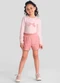 Brandili Mundi - Conjunto Infantil Menina de Laço Natural - variação: Rosa
