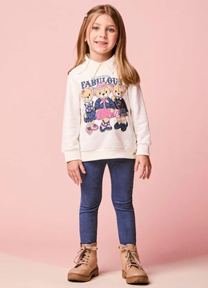Momi - Conjunto Infantil Menina de Moletom de Ursinhas - MOMI