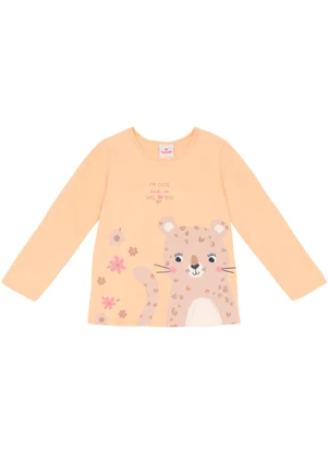 Brandili - Conjunto Infantil Menina de Oncinha Laranja - BRANDILI