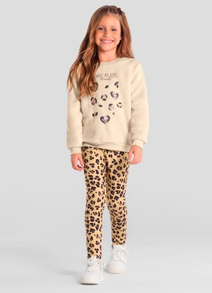 Mundi - Conjunto Infantil Menina de Oncinha Natural - MUNDI