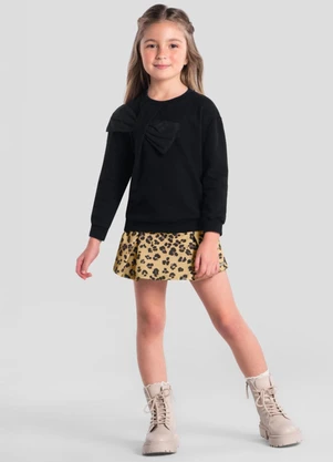 Brandili Mundi - Conjunto Infantil Menina de Oncinha Preto - BRANDILI MUNDI
