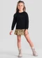 Brandili Mundi - Conjunto Infantil Menina de Oncinha Preto - variação: Preto