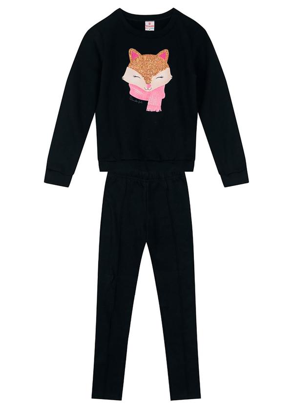 Brandili - Conjunto Infantil Menina de Raposa Preto 1