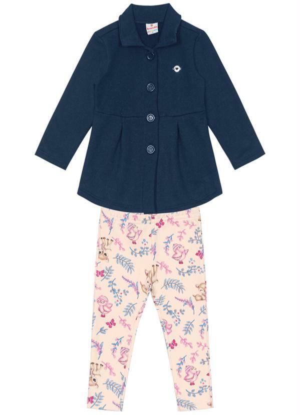 Brandili - Conjunto Infantil Menina de Raposinha Azul