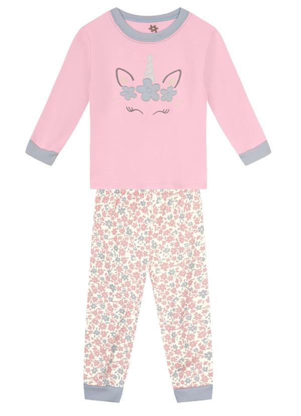 Brandili - Conjunto Infantil Menina de Unicórnio Rosa