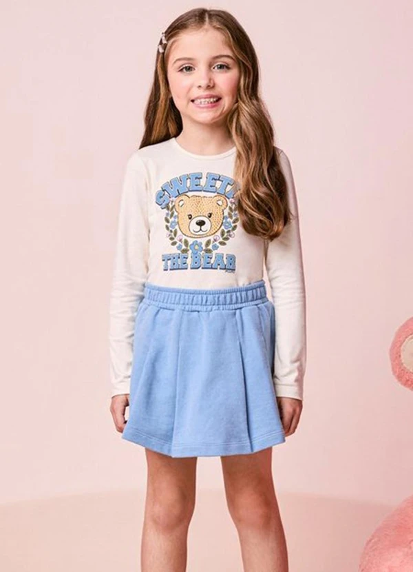 Momi - Conjunto Infantil Menina de Ursinha com Strass