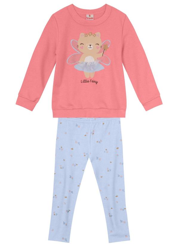 Brandili - Conjunto Infantil Menina de Ursinho Rosa