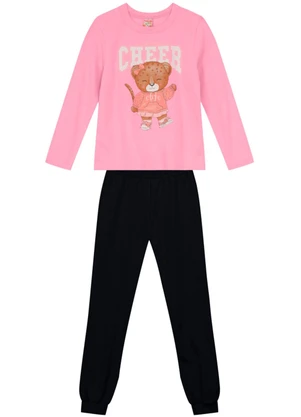 Brandili - Conjunto Infantil Menina de UrsinhoRosa - BRANDILI