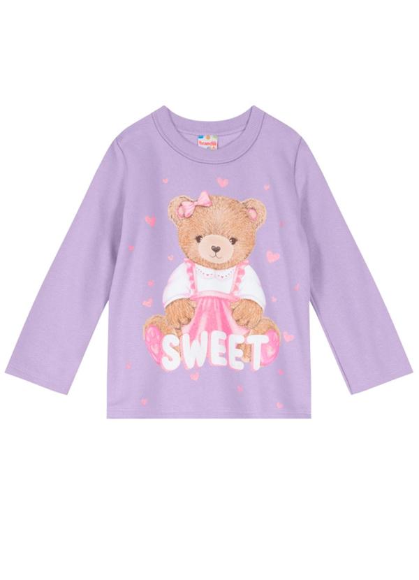 Brandili - Conjunto Infantil Menina de Ursinho Roxo 2