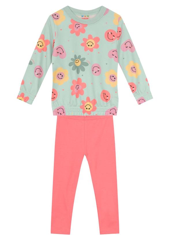 Brandili - Conjunto Infantil Menina de Ursinho Verde