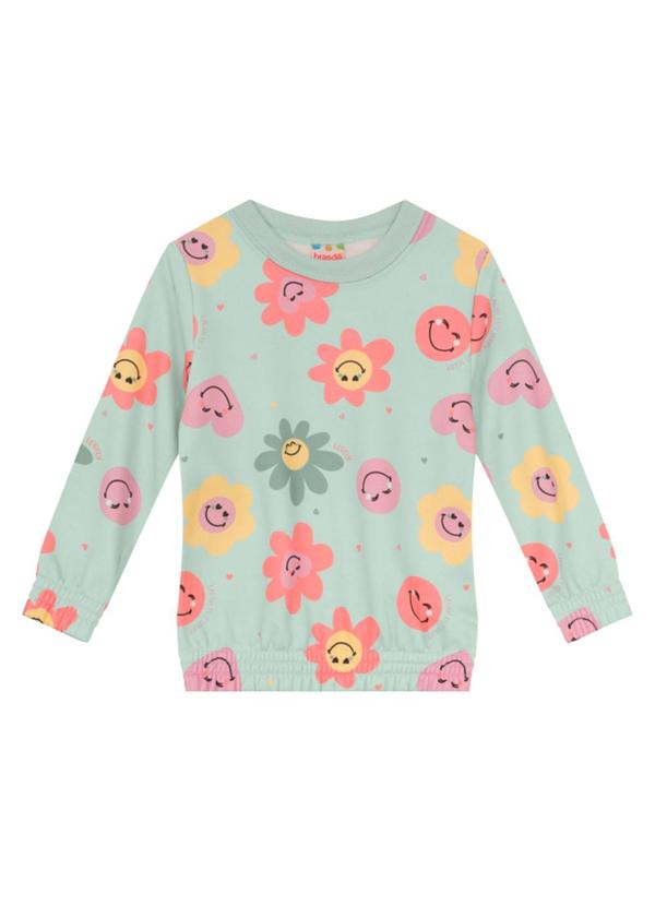 Brandili - Conjunto Infantil Menina de Flor Verde 2