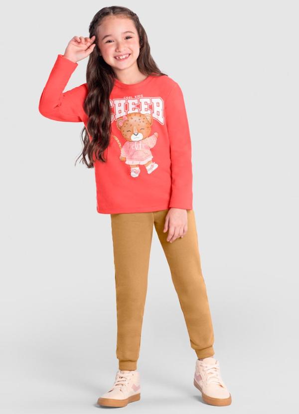 Brandili - Conjunto Infantil Menina de UrsinhoVermelho