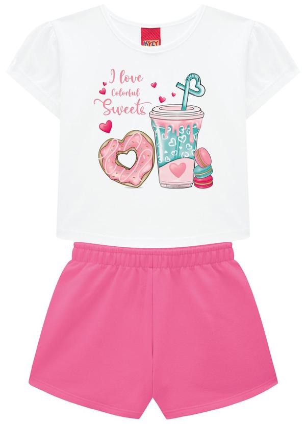 Kyly - Conjunto Infantil Menina Doces Branco