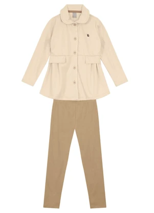 Brandili Mundi - Conjunto Infantil Menina Elegante Bege - BRANDILI MUNDI