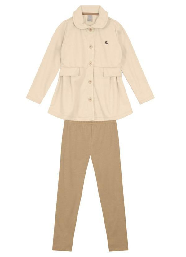 Mundi - Conjunto Infantil Menina Elegante Bege