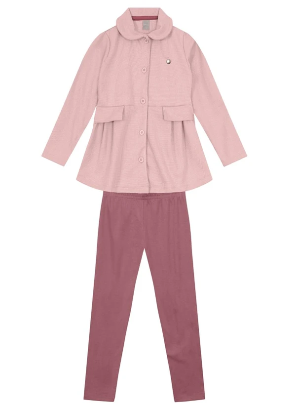 Brandili Mundi - Conjunto Infantil Menina Elegante Rosa