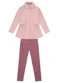 Brandili Mundi - Conjunto Infantil Menina Elegante Cinza - variação: Rosa