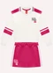 Kyly - Conjunto Infantil Menina em Algodão Bege - variação: Branco