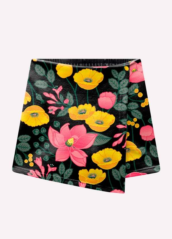 Nanai - Conjunto Infantil Menina em Algodão Preto 3