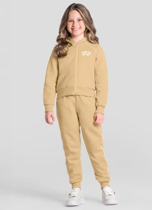 Brandili - Conjunto Infantil Menina em Moletinho Amarelo - BRANDILI