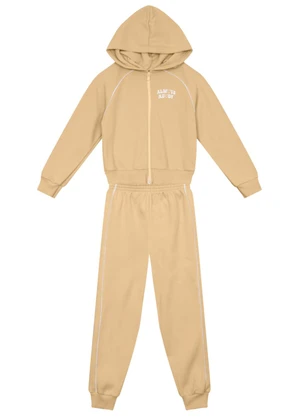 Brandili - Conjunto Infantil Menina em Moletinho Amarelo - BRANDILI