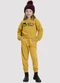 Alakazoo - Conjunto Infantil Menina em Moletom com Bordado Salmão - variação: Amarelo