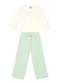 Brandili Mundi - Conjunto Infantil Menina em Moletom Natural - variação: Natural