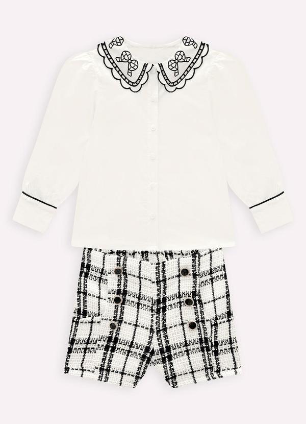Milon - Conjunto Infantil Menina em Tweed Off White 2