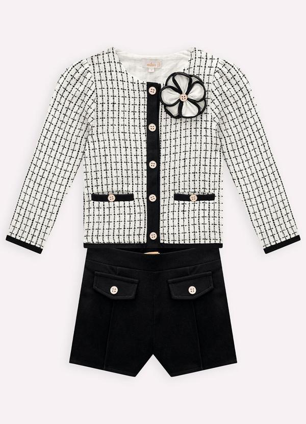 Milon - Conjunto Infantil Menina em Tweed Off White 2