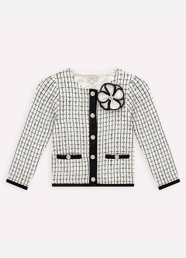 Milon - Conjunto Infantil Menina em Tweed Off White 3