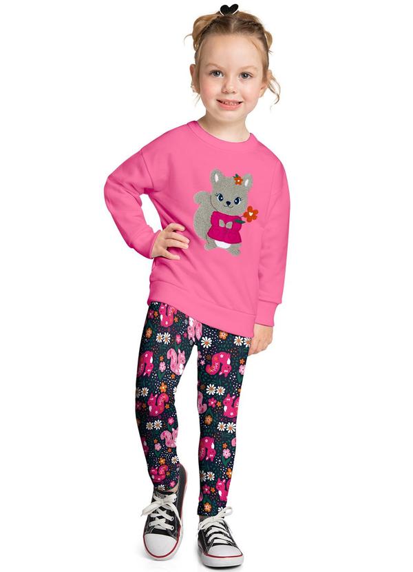 Kyly - Conjunto Infantil Menina Esquilinho Rosa 1