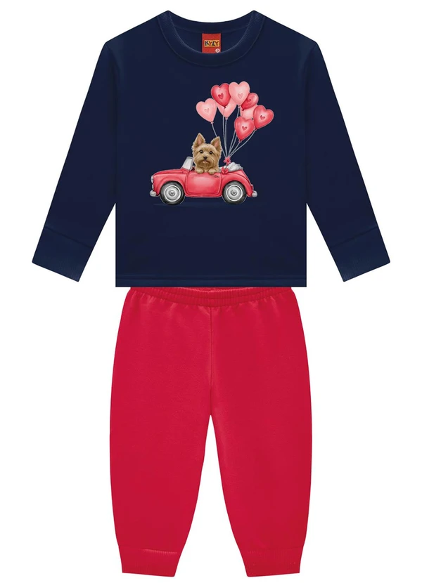 Kyly - Conjunto Infantil Menina Estampa Azul