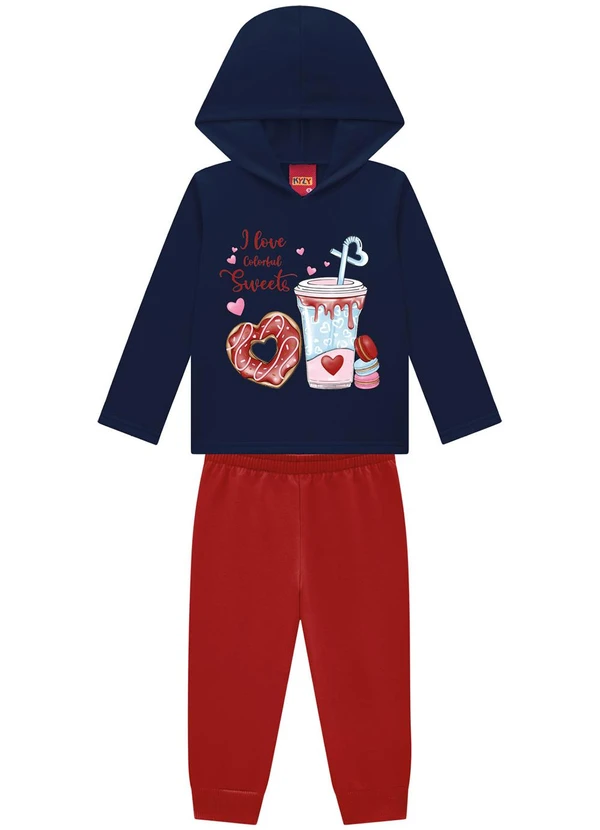 Kyly - Conjunto Infantil Menina Estampa Azul