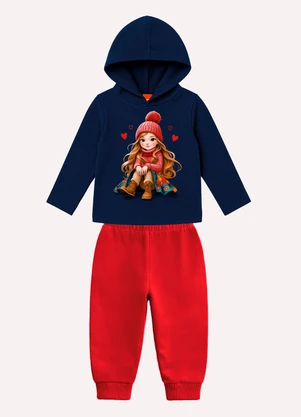 Kyly - Conjunto Infantil Menina Estampa Azul - KYLY
