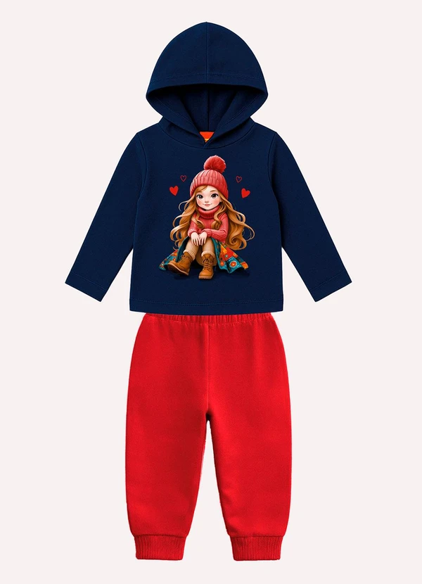 Kyly - Conjunto Infantil Menina Estampa Azul