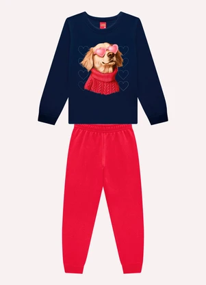 Kyly - Conjunto Infantil Menina Estampa Azul - KYLY