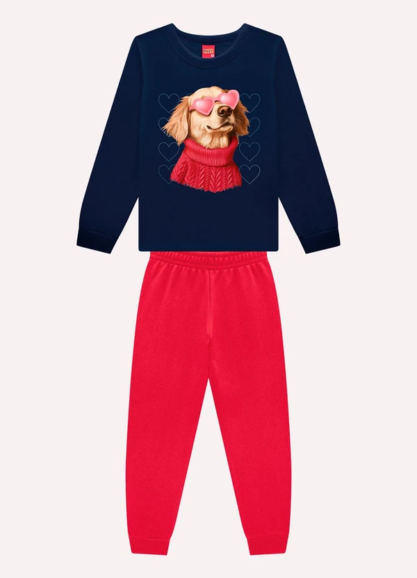 Kyly - Conjunto Infantil Menina Estampa Azul