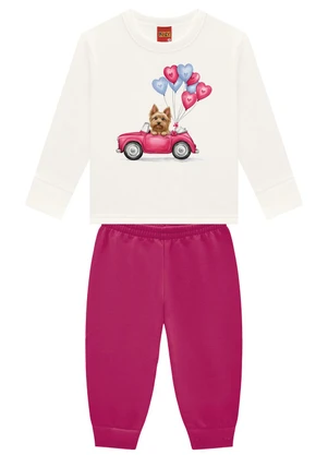 Kyly - Conjunto Infantil Menina Estampa Bege - KYLY