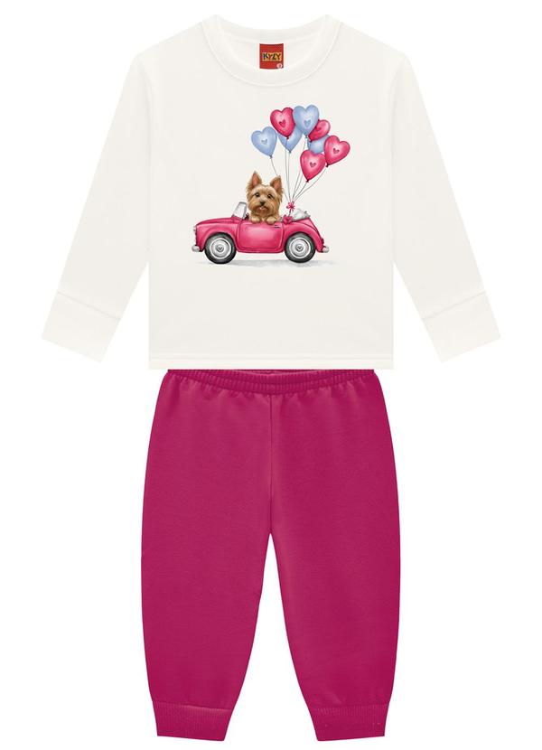 Kyly - Conjunto Infantil Menina Estampa Bege