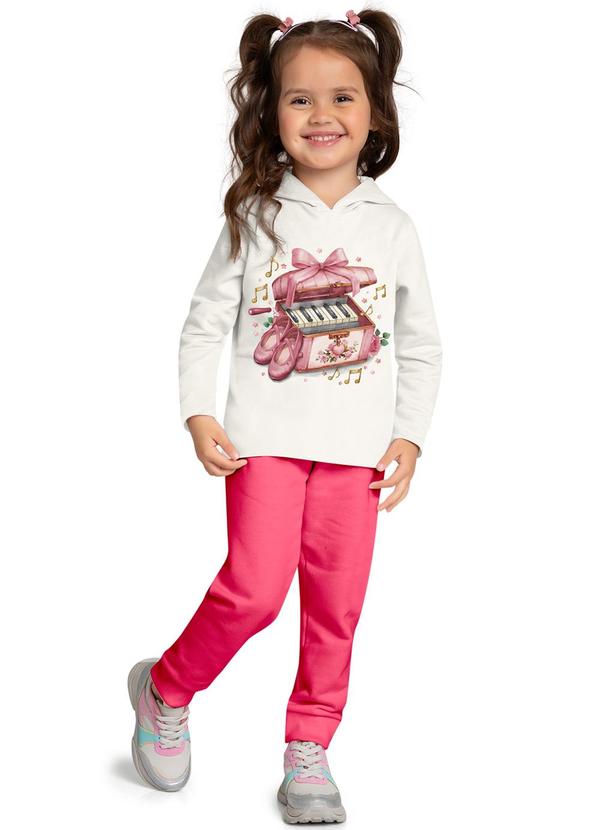 Kyly - Conjunto Infantil Menina Estampa Bege