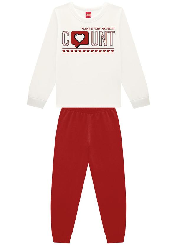 Kyly - Conjunto Infantil Menina Estampa Bege