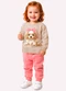 Kyly - Conjunto Infantil Menina Estampa Bege - variação: Bege