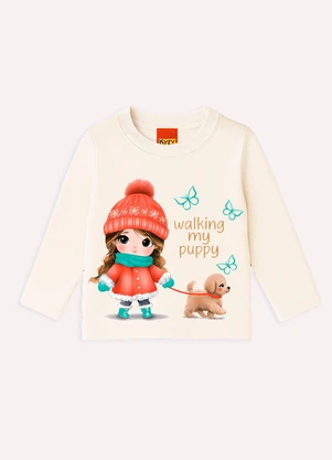 Kyly - Conjunto Infantil Menina Estampa Branco - KYLY