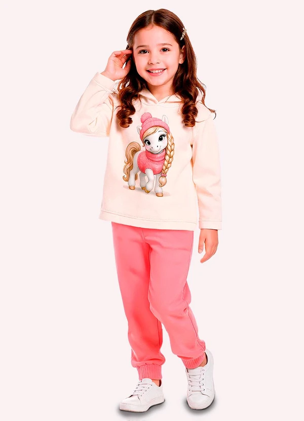 Kyly - Conjunto Infantil Menina Estampa Branco