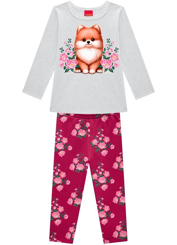 Kyly - Conjunto Infantil Menina Estampa Cinza