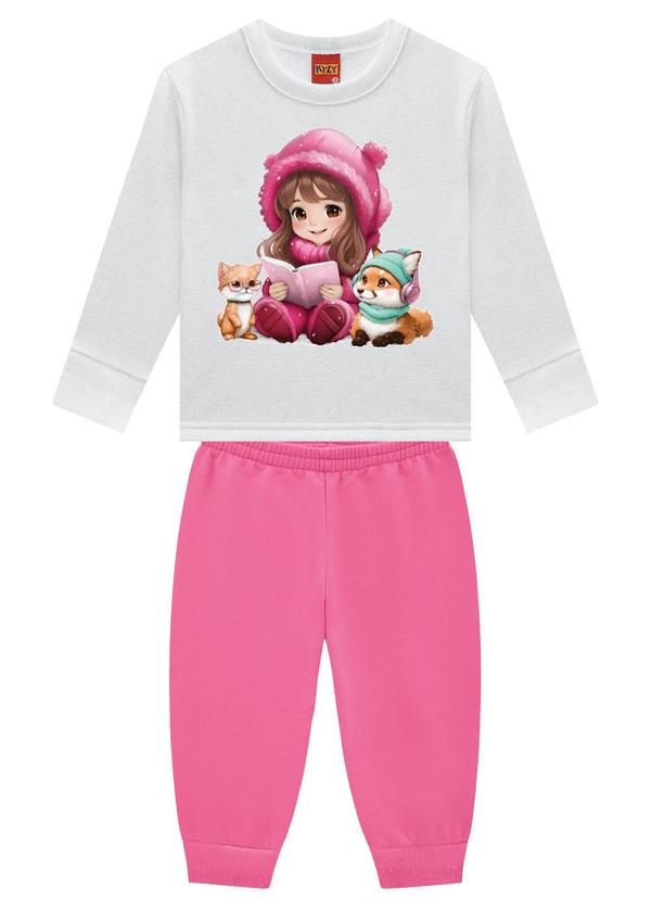 Kyly - Conjunto Infantil Menina Estampa Cinza